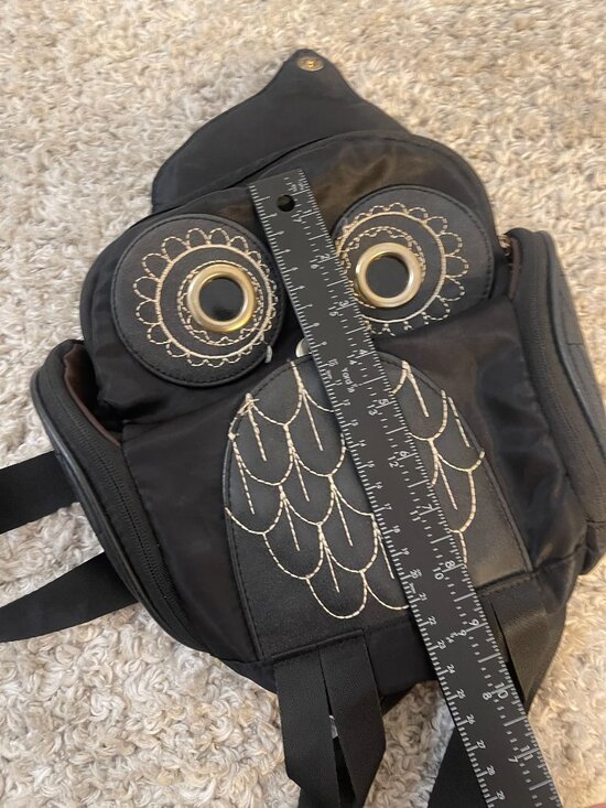 Black Owl Backpack Cute Mini Aesthetic Bag